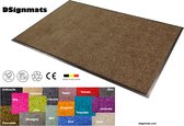 Wash & Clean vloerkleed / entree mat, droogloop, ook voor professioneel gebruik, kleur "Chocolate" machine wasbaar 30°, 150 cm x 90 cm.