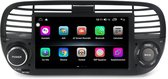 Android Radio - Geschikt voor Fiat 500 - Auto Radio - 2007 t/m 2015 - Carplay - Bluetooth - Navigatie - Multimediasysteem -  Wifi - USB - DAB+ Mogelijk + Gratis sleutelhanger