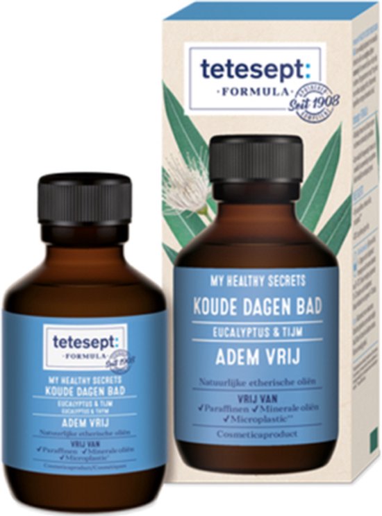 Tetesept - My Health Secrets - Badolie 100 ml - Eucalyptus & Tijm - koude dagen bad adem vrij - Tetesept