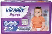 Bebiko VIP Baby Dry Pants Midi Active & Soft Pampers Luierbroekjes - Voordeelverpakking - Maat 3 (5-9 kg) - 170 stuks (5 x 34)