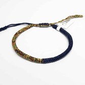 Wristin - Tibetaanse armband split donkerblauw/multi