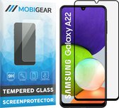 Mobigear Gehard Glas Ultra-Clear Screenprotector voor Samsung Galaxy A22 4G - Zwart