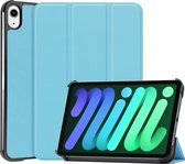 Hoesje Geschikt voor iPad Mini 6 Hoesje Case Hard Cover Hoes Book Case - Lichtblauw