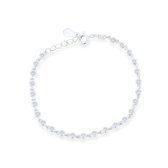 Xoo - Tennis armband - Armband - Met steen - Zirkonia - Minimalistische armband - Schakel armband - Vriendschaps armband - Cadeau voor haar - Love - 925 zilver - Zilver