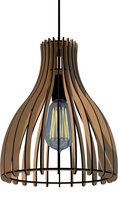 Lumiasfer Scandinavische Hanglamp - zwarte pendel en plafondplaat - voor LED lamp tot 22W