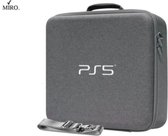 MIRO Luxe Playstation 5 Koffer - Opbergtas - Draagtas - Kerst Cadeau - Sinterklaas - Draagkoffer - Speciaal Ontworpen Voor PS5 - Grijs