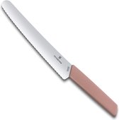 Victorinox Swiss Modern couteau de boulanger 22cm - Dentelé - Rose