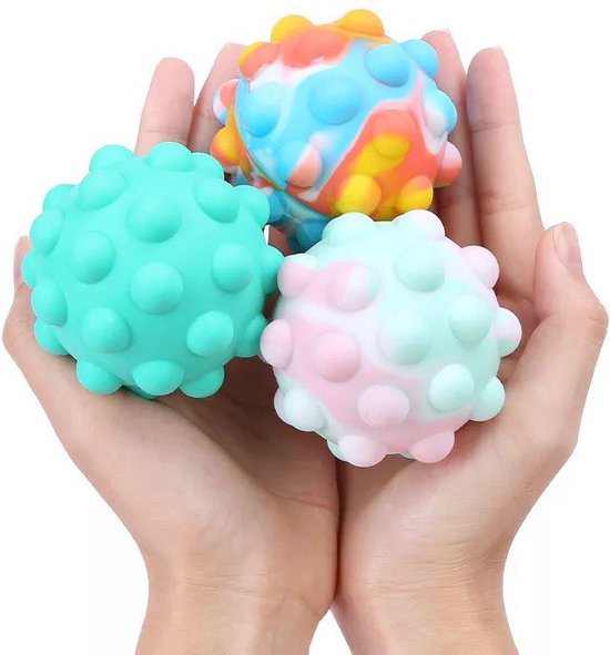 Bubble pop Fidget jouet antistress - Rond Arc-en-Ciel - Français
