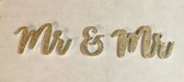 Bruiloft Tafeldecoratie   Mr, & Mr,  (Mister & Mister)   goud 50cm