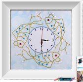 Artstudioclub® Strass steentjes Diamond painting volwassenen  35x35cm  Klok met vis patroon