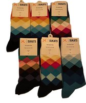 Sukats® The Casual Ones | 3 Paar | Maat 38-44 | Food Sokken | One-Size | Unisex | Happy Fun Colorful Socks | Vrolijke Sokken