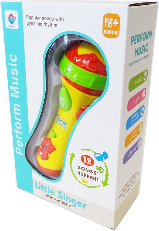 Microphone pour enfants jouet avec 12 instruments de musique - Microphone  Little