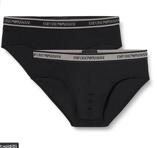 Foto: Emporio armani core logoband 2p brief mannen onderbroek nero nero maat s