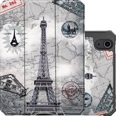 iPad Mini 6 Hoesje Case Hard Cover Hoes Met Apple Pencil Uitsparing Book Case - Eiffeltoren