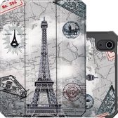 Hoesje Geschikt voor iPad Mini 6 Hoesje Case Hard Cover Hoes Book Case Met Uitsparing Geschikt voor Apple Pencil - Eiffeltoren