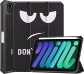 iPad Mini 6 Hoes Book Case Cover Tablet Hoes Met Pencil Houder - Don't Touch Me