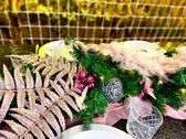 TableBloom - Luxe Versierde Kerstslinger - Tafeldecoratie - Vensterbank decoratie