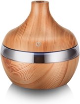 Friick® | Aroma Diffuser | Luchtbevochtiger | Olie Diffuser | Met Led Licht | Licht Hout