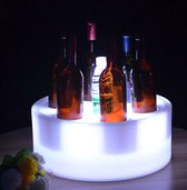Flessenkoeler-Verlichte LED ijsmmer-LED ijsblokjesvorm met afstandhediening -oplaadbare-Wijnkoeler-drankkoeler-LED wijnkoeker-LED bierkoeler-kerstcadeau- champagne wijn dranken koeker-fleeenkoeler RGB LED-luxe cadeau
