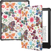 Lunso - sleepcover hoes - Geschikt voor Kindle Paperwhite 2021 (6.8 inch) - Vlinders
