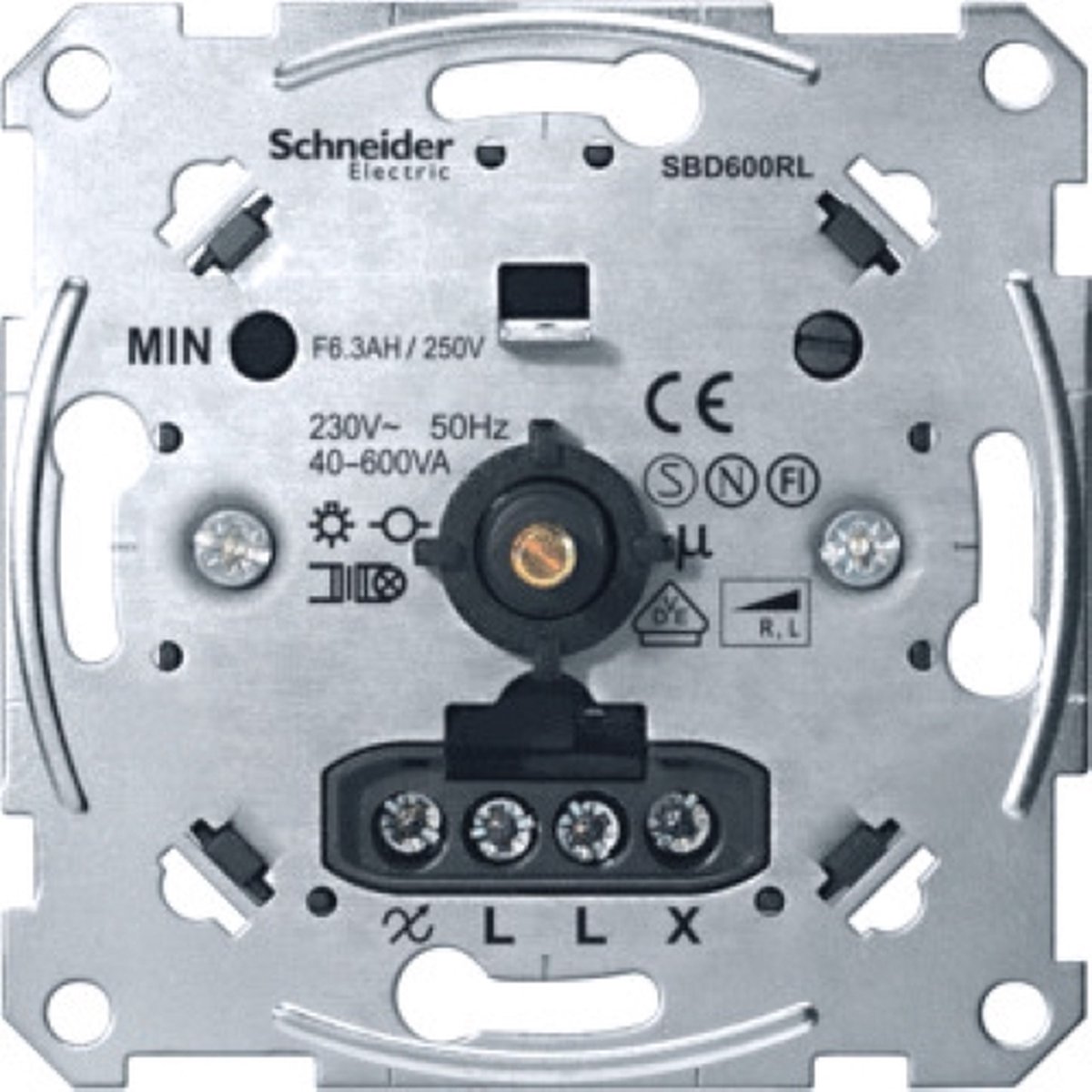 Schneider Electric dimmer - Draaidimmer voor inductieve last - 40 tot 600 W - MTN5133-0000