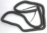 Telefoon KRULSNOER voor telefoonhoorn - LANG - 5 m - zwart - spiraalkabel