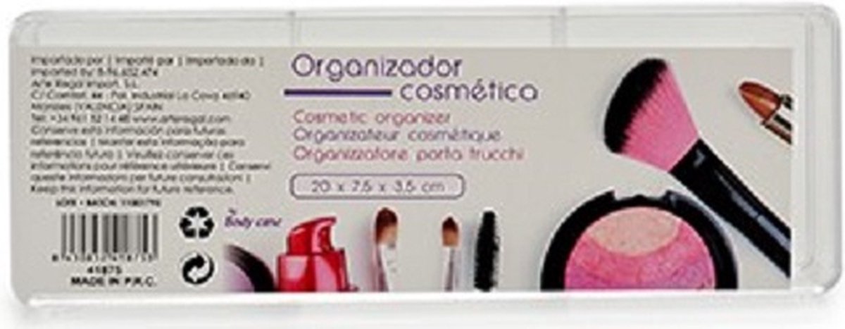 Clever Storage Kleine sorteerbakjes met deksel - Transparant - Sorteervakken, Stapelbaar, Met deksel - 3-vaks (20 x 7,5 x 3,5 cm)