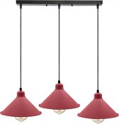 Retro industriële hangende kroonluchter plafond kegel schaduw roze kleur vintage metalen hanglamp