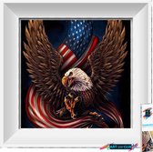 Artstudioclub™ Strass steentjes Diamond painting volwassenen - 30x30cm - Americaanse vlag