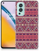 Telefoonhoesje OnePlus Nord 2 5G Leuk TPU Backcase Aztec Purple