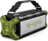 W-KING 50 W (70 W top) Bluetooth-luidspreker, IPX6 waterdicht, 24 uur looptijd, 8000 mAh powerbank, 30 meter bereik, draagbare Bluetooth speakerbox, luidspreker, muziekbox met NFC