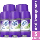 Lady Speed Stick Aloe Vera Deodorant Gel Stick - 48H Anti Transpirant Deo Stick - Anti Witte Strepen - Bestverkochte Deodorant Vrouw - 5X65g