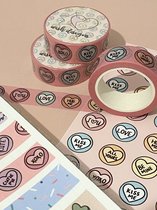 Wish design - Washi Tape - Love hearts