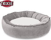 TRIXIE Kattenmand – Kattenkussen – Kattenbed – Rond – Antislip – ⌀ 50 cm – Grijs/Wit