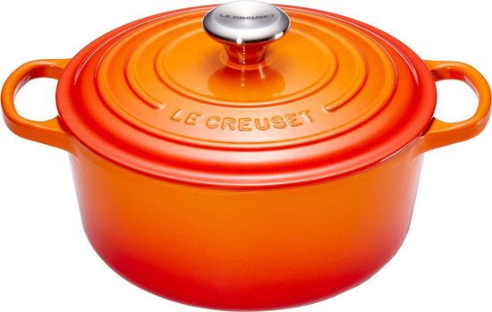 Cocotte en fonte ronde rouge 26cm