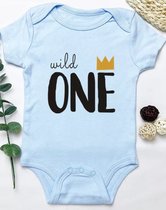 Cakesmash baby romper Wild One blauw - eerste verjaardag - 1e verjaardag - baby kleding - kinderkleding