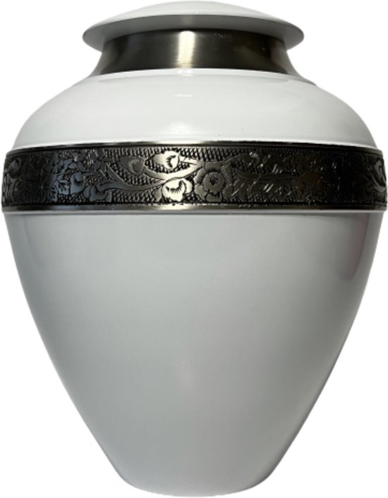 Urn Delphi Engraved White