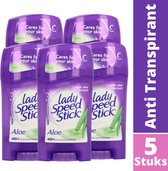 Lady Speed Stick Aloe Vera Deodorant Stick - 48H Anti Transpirant Deo Stick - Anti Witte Strepen - Deodorant Vrouw Voordeelverpakking - 5 Stuk