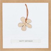 Kaart  Räder Wooden pendant card happy birthday