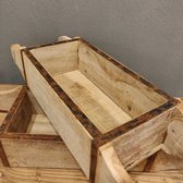 Oude Steenmal Hout met Handvat Bakje Kistje