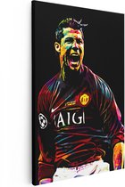 Artaza Canvas Schilderij Voetbalspeler Cristiano Ronaldo bij Manchester United - 60x90 - Foto Op Canvas - Wanddecoratie