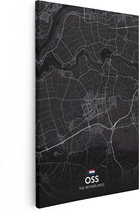 Artaza - Peinture sur Canevas - Carte de ville d'OSS en noir - 20x30 - Petit - Photo sur Toile - Impression sur Toile