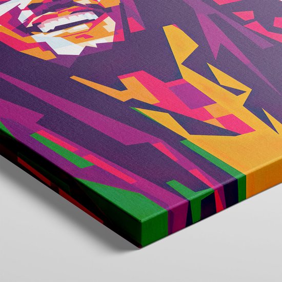 Artaza - Peinture sur Canevas - Bob Marley avec des couleurs Rastafari - 80x120 - Petit - Photo sur Toile - Impression sur Toile