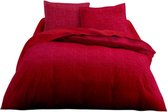 Today dekbedovertrek Uni chiné rood flanel 2-persoons
