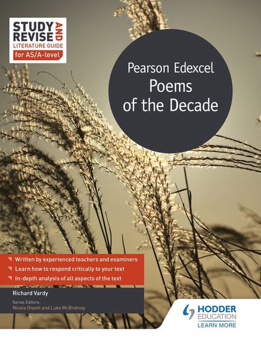 Study and Revise Literature Guide for AS/A-level: Pearson Edexcel Poems of the Decade - Richard Vardy