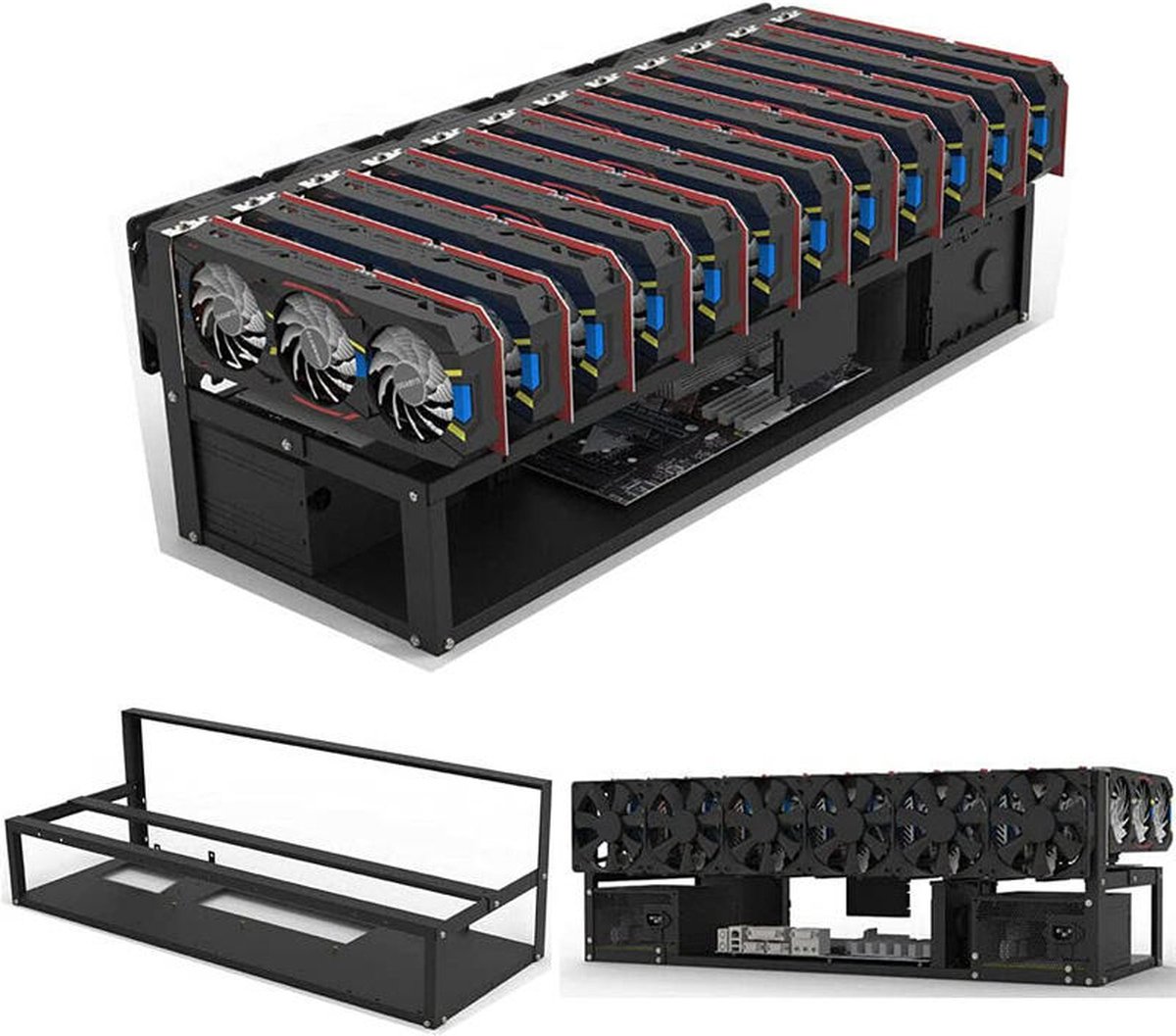 Plate-forme minière de produits Happy pour 12 GPU - mineur crypto - mineur  bitcoin -... | bol