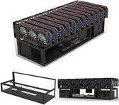 Happy products mining rig voor 12 GPU's -  crypto miner - bitcoin miner - mining frame  L - miner case bracket staal open