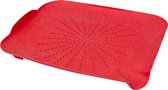 Doodadeals® Gootsteen Vergiet - Rood - 33 x 26,5 cm - Zeef - Gootsteenbakje - Afvalbakje - Inzetbakje Spoelbak - Restenbakje