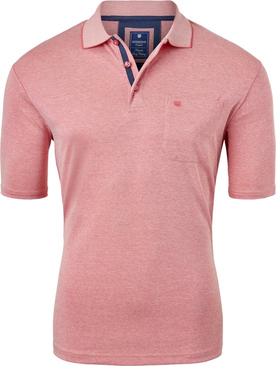 Redmond regular fit poloshirt - rood melange - Maat: