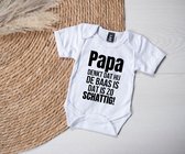 Romper | Papa denkt dat hij de baas is dat is zo schattig Maat 74